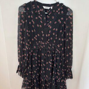 &Other Stories Paris Atelier - dainty floral black midi dress